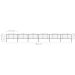 vidaXL Gard de grădină cu vârf tip suliță din oțel 1070x150 cm, negru vidaXL Gard de grădină cu vârf tip suliță din oțel 1070x150 cm, negru