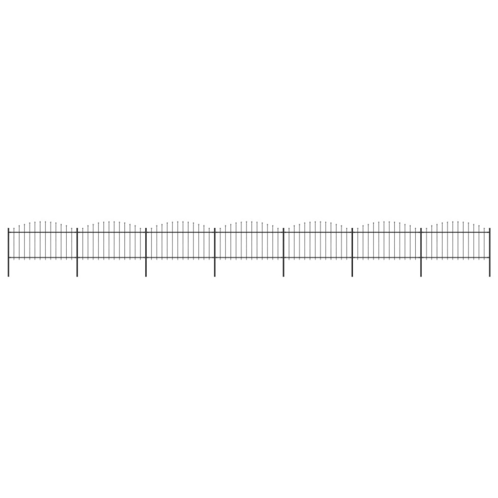 vidaXL Gard de grădină cu vârf tip suliță din oțel 1248x150 cm, negru