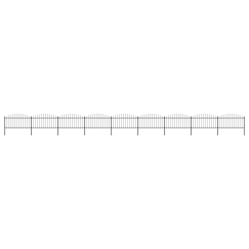 vidaXL Gard de grădină cu vârf tip suliță din oțel 1603,5x150 cm, negru