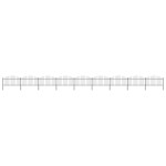 vidaXL Gard de grădină cu vârf tip suliță din oțel 1603,5x150 cm, negru