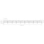 vidaXL Gard de grădină cu vârf tip suliță din oțel 1603,5x150 cm, negru