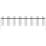 vidaXL Gard de grădină cu vârf tip suliță din oțel 714,5x175 cm, negru