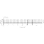 vidaXL Gard de grădină cu vârf tip suliță din oțel 1426x175 cm, negru vidaXL Gard de grădină cu vârf tip suliță din oțel 1426x175 cm, negru