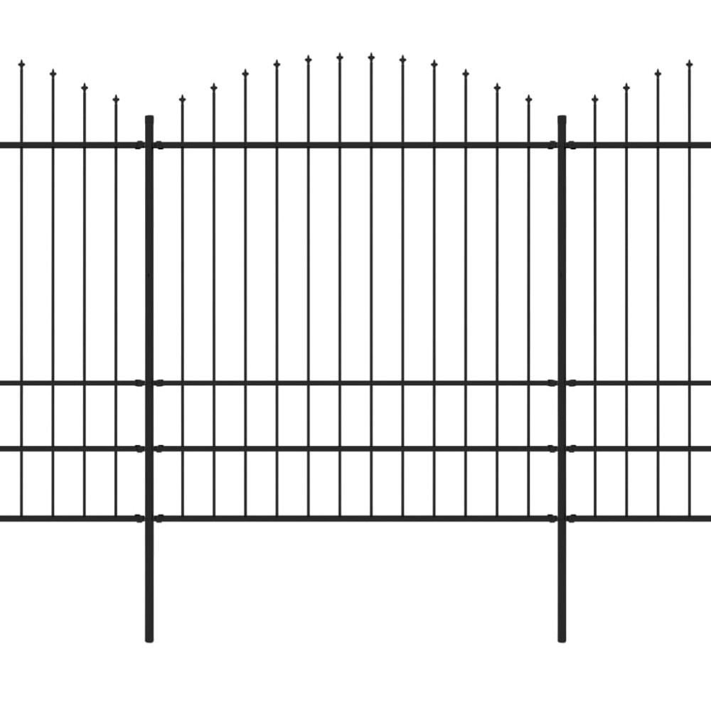 vidaXL Gard de grădină cu vârf tip suliță din oțel 1248x200 cm, negru