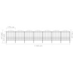 vidaXL Gard de grădină cu vârf tip suliță din oțel 1248x200 cm, negru