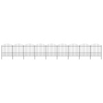 vidaXL Gard de grădină cu vârf tip suliță din oțel 1603,5x200 cm, negru
