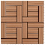 vidaXL Plăci de pardoseală, 22 buc., maro, 30 x 30 cm, WPC, 2 mp vidaXL Plăci de pardoseală, 22 buc., maro, 30 x 30 cm, WPC, 2 mp