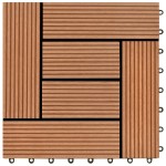 vidaXL Plăci de pardoseală, 22 buc., maro, 30 x 30 cm, WPC, 2 mp vidaXL Plăci de pardoseală, 22 buc., maro, 30 x 30 cm, WPC, 2 mp