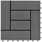 vidaXL Plăci de pardoseală, 22 buc., gri, 30 x 30 cm, WPC, 2 mp vidaXL Plăci de pardoseală, 22 buc., gri, 30 x 30 cm, WPC, 2 mp