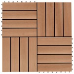 vidaXL Plăci de pardoseală, 22 buc., culoare tec, 30x30 cm, WPC, 2 mp vidaXL Plăci de pardoseală, 22 buc., culoare tec, 30x30 cm, WPC, 2 mp