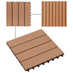 vidaXL Plăci de pardoseală, 22 buc., culoare tec, 30x30 cm, WPC, 2 mp vidaXL Plăci de pardoseală, 22 buc., culoare tec, 30x30 cm, WPC, 2 mp