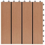 vidaXL Plăci de pardoseală, 22 buc., culoare tec, 30x30 cm, WPC, 2 mp vidaXL Plăci de pardoseală, 22 buc., culoare tec, 30x30 cm, WPC, 2 mp