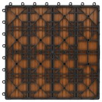 vidaXL Plăci de pardoseală, 22 buc., culoare tec, 30x30 cm, WPC, 2 mp vidaXL Plăci de pardoseală, 22 buc., culoare tec, 30x30 cm, WPC, 2 mp