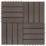 vidaXL Plăci de pardoseală, 22 buc., maro închis, 30x30 cm, WPC, 2 mp vidaXL Plăci de pardoseală, 22 buc., maro închis, 30x30 cm, WPC, 2 mp