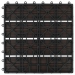 vidaXL Plăci de pardoseală, 22 buc., maro închis, 30x30 cm, WPC, 2 mp vidaXL Plăci de pardoseală, 22 buc., maro închis, 30x30 cm, WPC, 2 mp