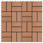 vidaXL Plăci de pardoseală, 22 buc., maro, 30 x 30 cm, WPC, 2 mp vidaXL Plăci de pardoseală, 22 buc., maro, 30 x 30 cm, WPC, 2 mp