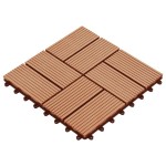 vidaXL Plăci de pardoseală, 22 buc., culoare tec, 30x30 cm, WPC, 2 mp vidaXL Plăci de pardoseală, 22 buc., culoare tec, 30x30 cm, WPC, 2 mp