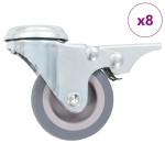 vidaXL Roți pivotante cu gaură pentru șurub, 8 buc., 50 mm vidaXL Roți pivotante cu gaură pentru șurub, 8 buc., 50 mm