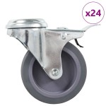 vidaXL Roți pivotante cu gaură pentru șurub, 24 buc., 75 mm vidaXL Roți pivotante cu gaură pentru șurub, 24 buc., 75 mm