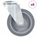 vidaXL Roți pivotante cu gaură pentru șurub, 8 buc., 100 mm vidaXL Roți pivotante cu gaură pentru șurub, 8 buc., 100 mm