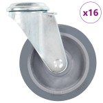 vidaXL Roți pivotante cu gaură pentru șurub, 16 buc., 100 mm vidaXL Roți pivotante cu gaură pentru șurub, 16 buc., 100 mm