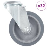 vidaXL Roți pivotante cu gaură pentru șurub, 32 buc., 100 mm vidaXL Roți pivotante cu gaură pentru șurub, 32 buc., 100 mm