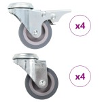 vidaXL Roți pivotante cu gaură pentru șurub, 8 buc., 50 mm vidaXL Roți pivotante cu gaură pentru șurub, 8 buc., 50 mm