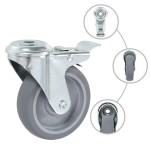 vidaXL Roți pivotante cu gaură pentru șurub, 16 buc., 100 mm