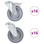vidaXL Roți pivotante cu gaură pentru șurub, 32 buc., 100 mm vidaXL Roți pivotante cu gaură pentru șurub, 32 buc., 100 mm