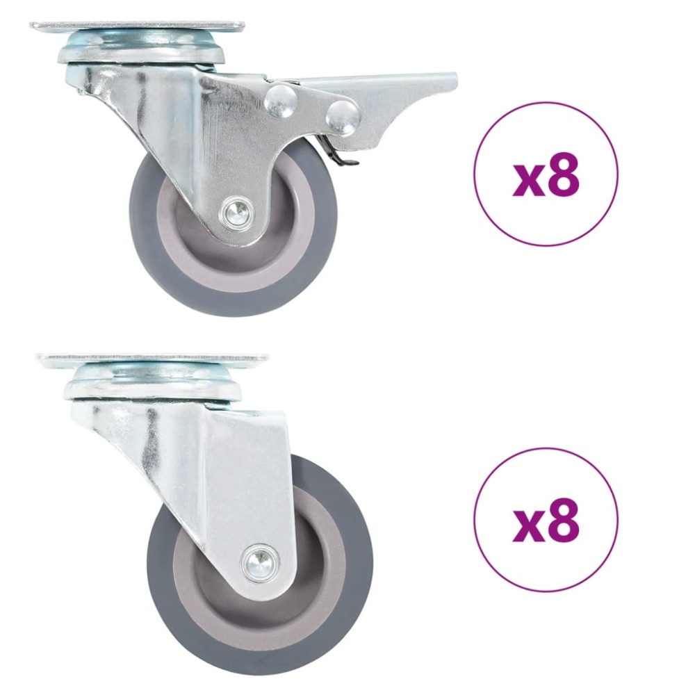 vidaXL Roți pivotante, 16 buc., 50 mm