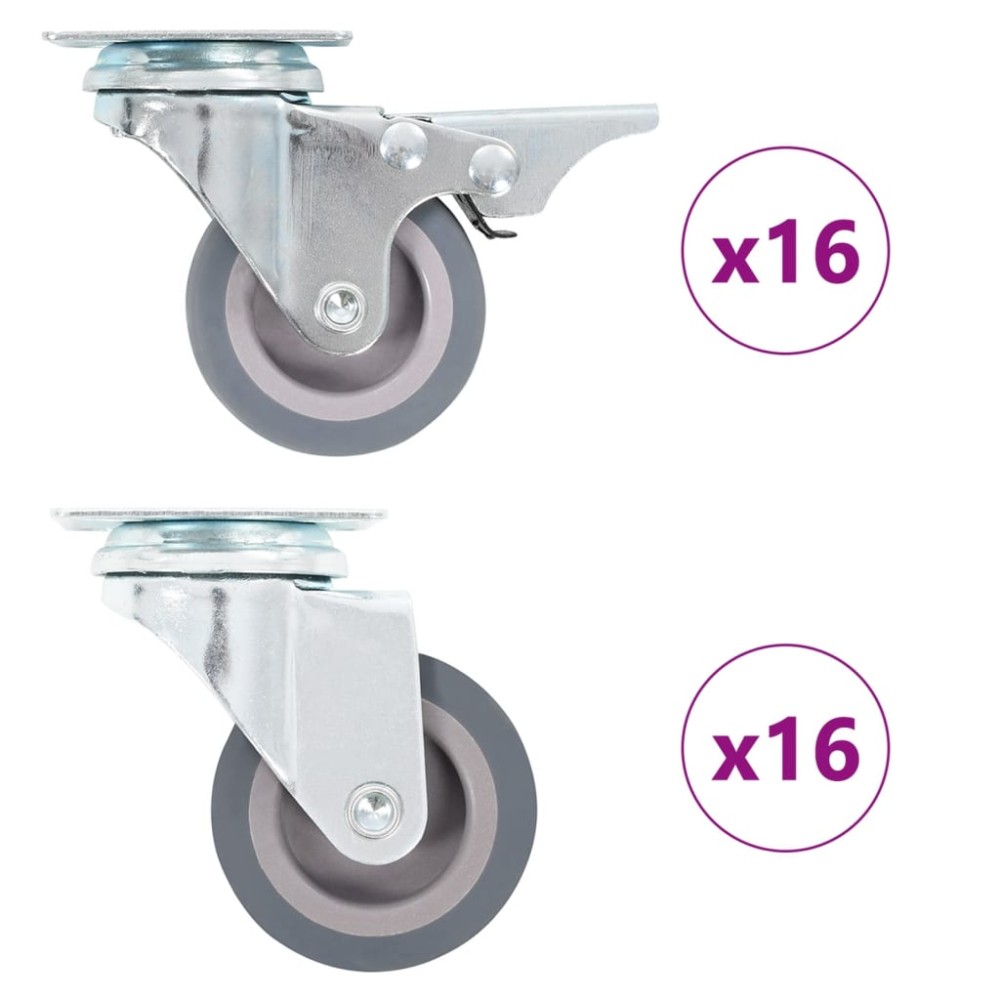 vidaXL Roți pivotante, 32 buc., 50 mm