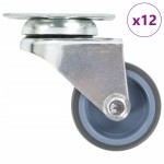 vidaXL Roți pivotante duble, 12 buc., 50 mm vidaXL Roți pivotante duble, 12 buc., 50 mm