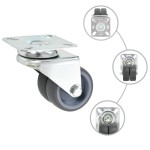 vidaXL Roți pivotante duble, 24 buc., 50 mm vidaXL Roți pivotante duble, 24 buc., 50 mm