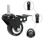 vidaXL Roți pivotante cu frâne, 8 buc., 50 mm vidaXL Roți pivotante cu frâne, 8 buc., 50 mm