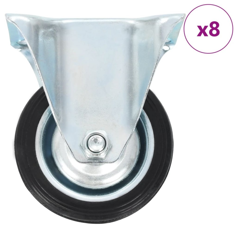 vidaXL Roți fixe, 8 buc., 75 mm