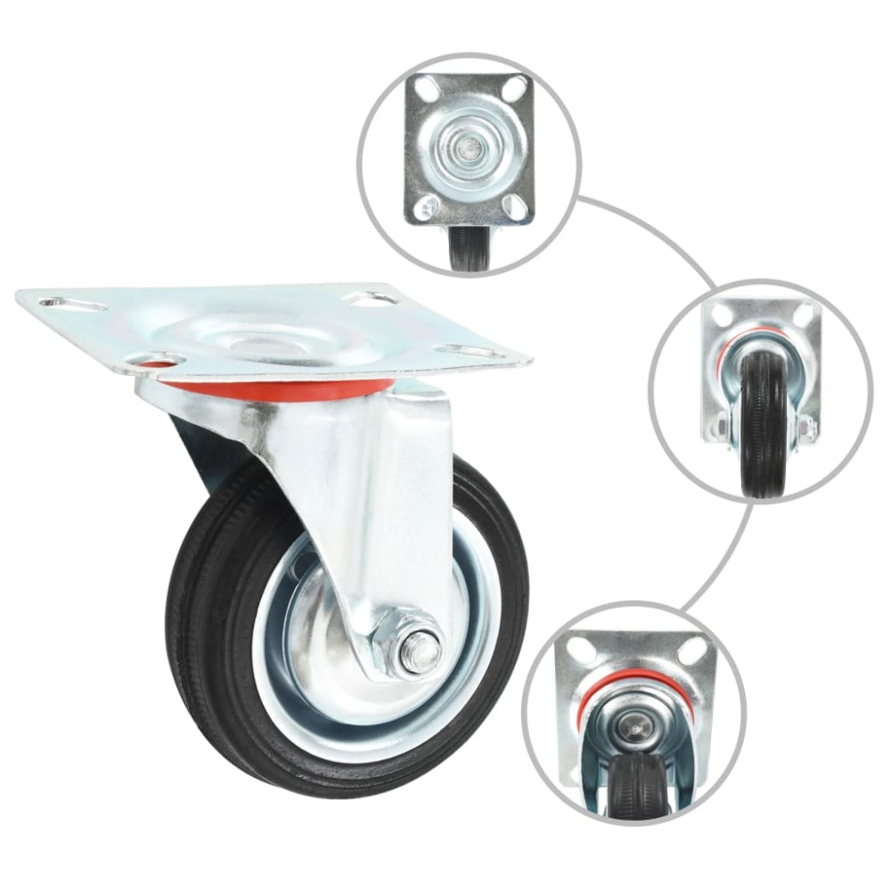 vidaXL Roți pivotante, 8 buc., 75 mm