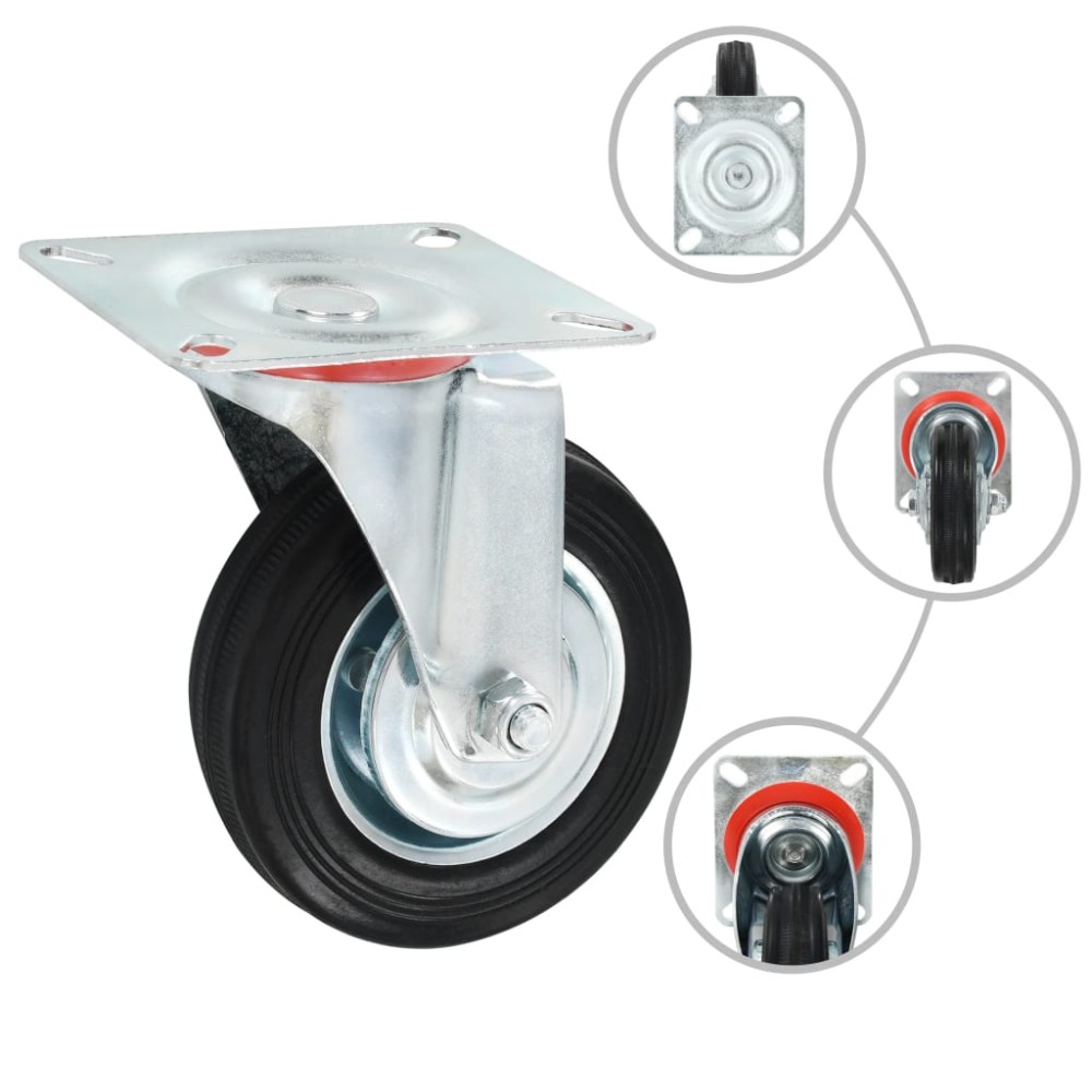 vidaXL Roți pivotante, 16 buc., 100 mm