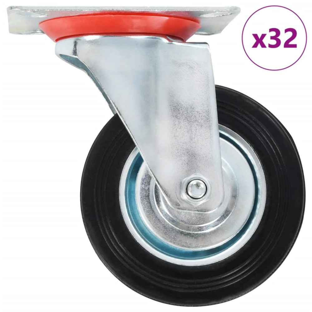 vidaXL Roți pivotante, 32 buc., 100 mm