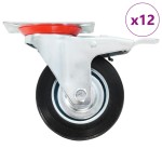 vidaXL Roți pivotante, 12 buc., 100 mm vidaXL Roți pivotante, 12 buc., 100 mm
