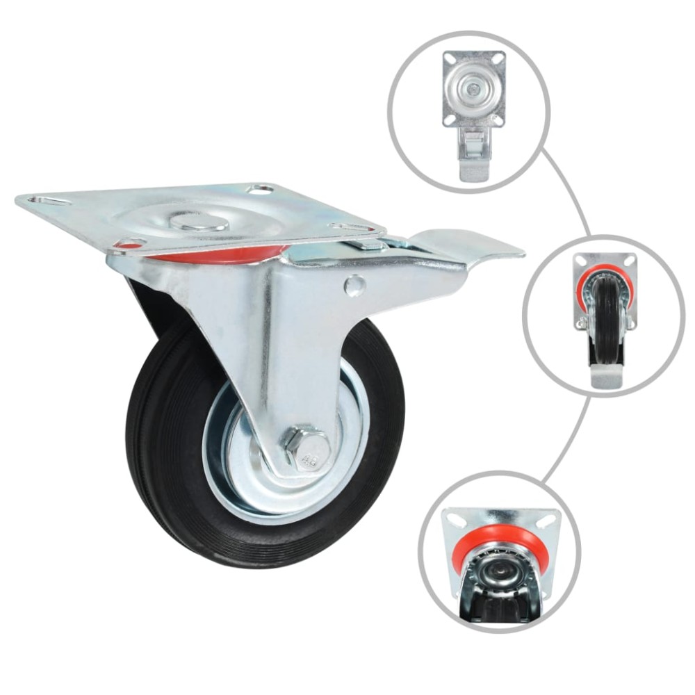 vidaXL Roți pivotante, 16 buc., 100 mm