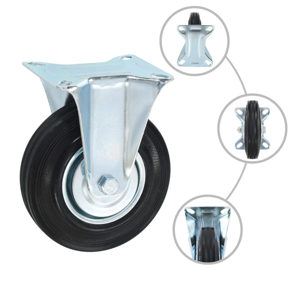 vidaXL Roți fixe, 8 buc., 125 mm