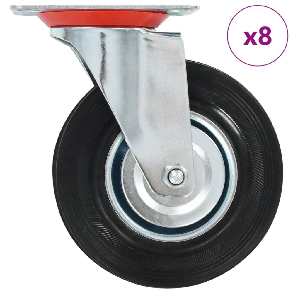 vidaXL Roți pivotante, 8 buc., 125 mm