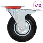 vidaXL Roți pivotante, 12 buc., 125 mm vidaXL Roți pivotante, 12 buc., 125 mm