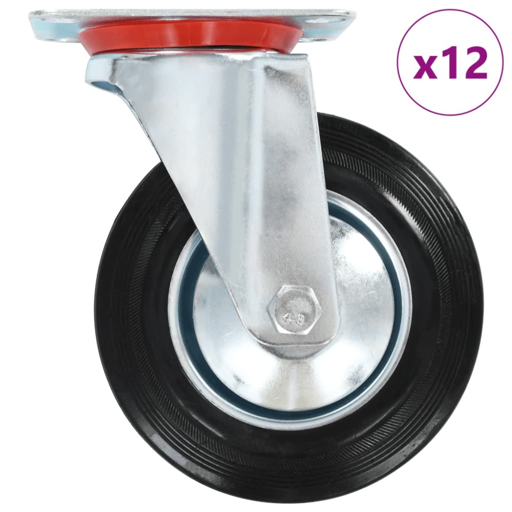 vidaXL Roți pivotante, 12 buc., 160 mm
