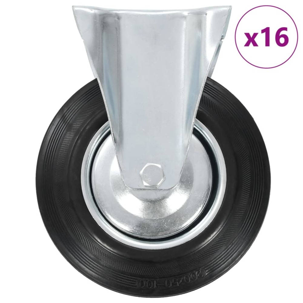 vidaXL Roți fixe, 16 buc., 200 mm