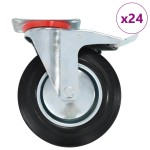 vidaXL Roți pivotante, 24 buc., 200 mm vidaXL Roți pivotante, 24 buc., 200 mm