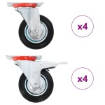 vidaXL Roți pivotante, 8 buc., 100 mm vidaXL Roți pivotante, 8 buc., 100 mm
