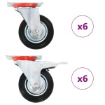 vidaXL Roți pivotante, 12 buc., 100 mm vidaXL Roți pivotante, 12 buc., 100 mm