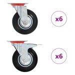 vidaXL Roți pivotante, 12 buc., 125 mm vidaXL Roți pivotante, 12 buc., 125 mm