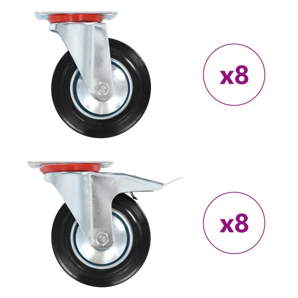 vidaXL Roți pivotante, 16 buc., 160 mm